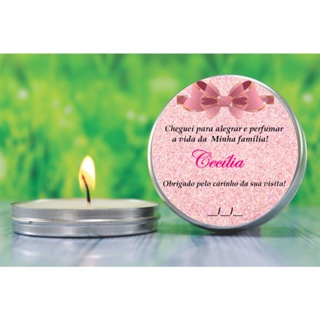 50 Latinhas com velas aromaticas para lembrancinha em Oferta na Shopee