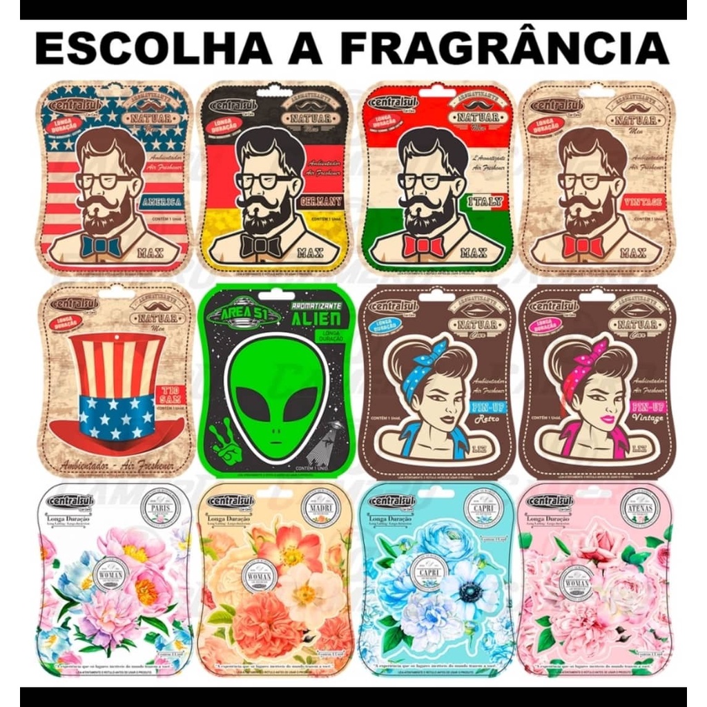 Aromatizante Cheirinho Automotivo Centralsul Max cheirinho para carro de PENDURAR