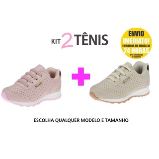 Kit 2 Pares De Tenis Criança Tênis Feminino Infantil Direto Da Fabrica Envio Rapido