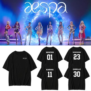 Camiseta T-shirt Unissex Algodão Grupo Kpop Aespa Winter em Oferta na Shopee