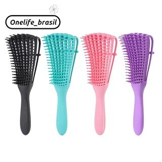 Pente de Cabelo Escova Polvo Multifuncional Modeladora Cachos Fácil Desembaraço
