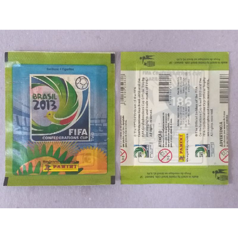 Envelope de Figurinhas - Lacrado - Álbum Copa das Confederações Brasil 2013 - "Figuritas" - Panini