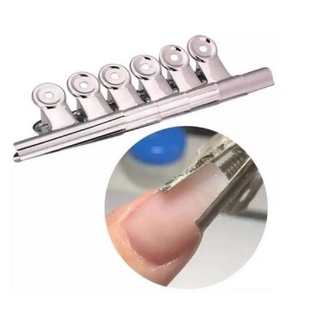 Kit 6 Presilhas Inox P/ Unhas Curvatura C tamanho P 22mm - Envio Imediato