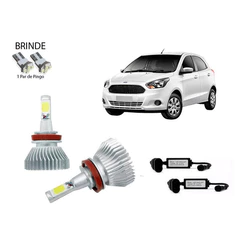 Par Lampada Super Branca Led 6000k Farol Milha Ford New Ka