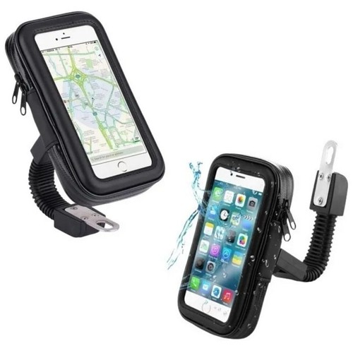 Suporte Capa Gps Celular Moto Scooter Fixação Retrovisor 6,3 Prova D\'água Bike Bicicleta barato