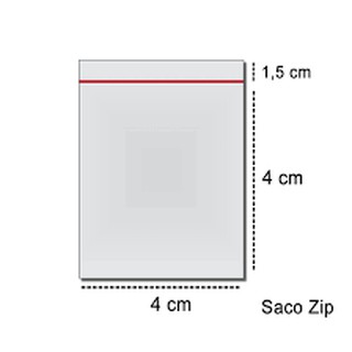 100 Sacos Saquinho Zip Lock Hermético 4x4 Plastico