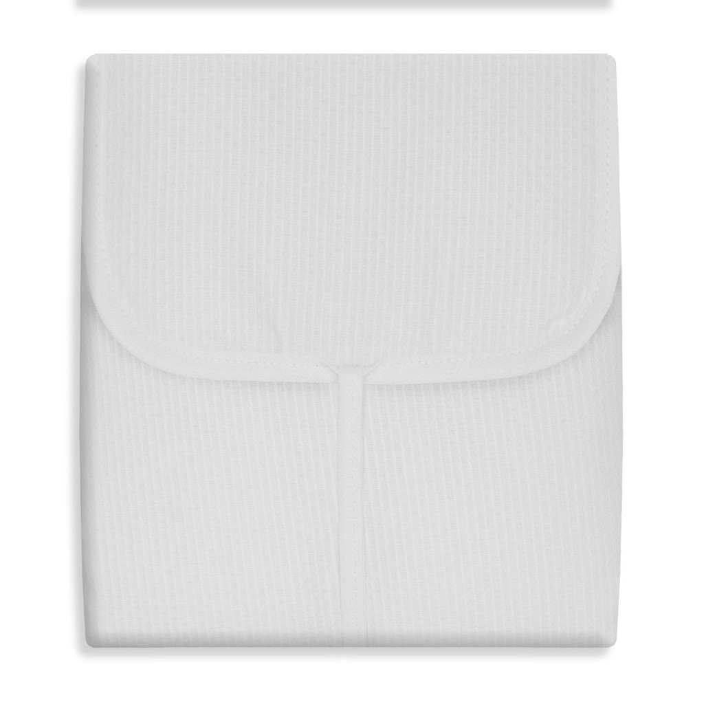 Trocador De Bebe Portátil Impermeável Acolchoado Com Bolsos Piquet Branco