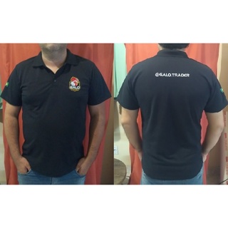 2 Camisas polo personalizadas com bordado da sua logo no peito e costas ideal para empresas, uniformes premium que servem pra eventos e fardas, bandeirinha do brasil na manga.