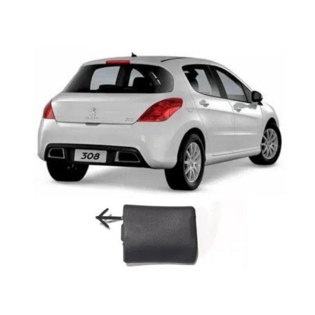 Tampa Reboque Parach Traseiro Peugeot 308 2012 2013 2014 2015 2016 2017 2018