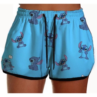 Short Feminino Tactel Stich Praia Estampado Elastano Várias Estampas Sh40