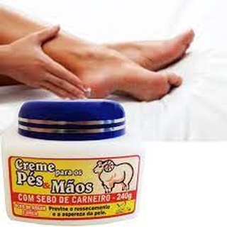 sebo de carneiro 240g san jully tira rachadura dos pés