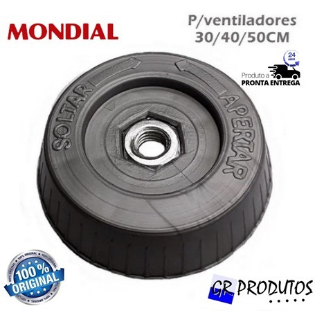 Botão Mondial Trava Porca Calota Da Hélice Ventilador Polishop 30/40/50cm PRATA