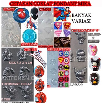 CTM CHOCOLATE MIX Molde Personagem Modelo Figura Homem-Aranha FONDANT De Artesanato MIKA SPIDERMAN Super-Herói Logotipo