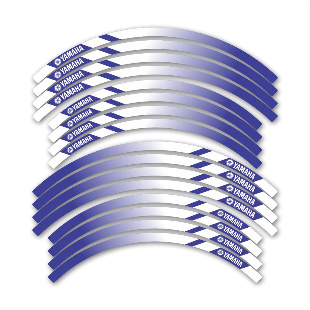 Adesivos Frisos Yamaha Motocross Trilha Emblemas Refletivos Moto Aro Roda R639
