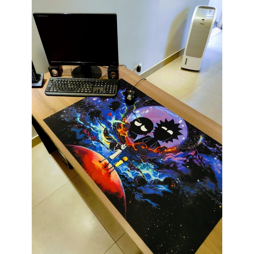 Mousepad Gamer imenso 90x40 - Tema RlCK E M0RTY3