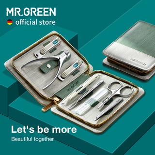 Alemanha Sr.green Nail Clippers Set Household Stainless Steel 8 Em 1 Conjunto De Alicates De Unhas Diagonais Manicure Alicate Especial Overlock Lixa Pedicure Para