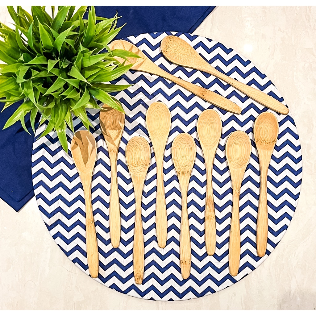 Colheres em Bambu Utility 18cm Personalizadas - 10 Unidades - Lembranças para Casamento, Chá de Panela