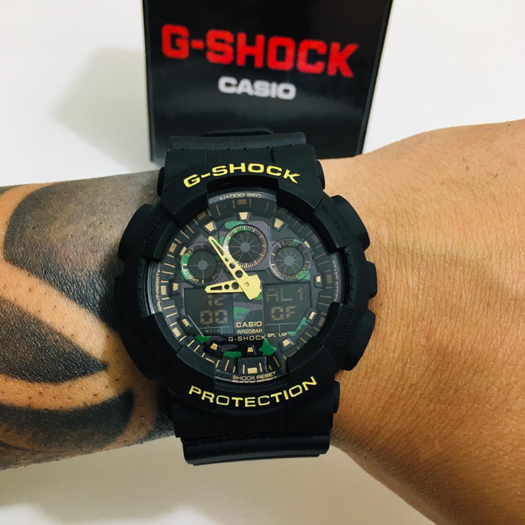 g shock quadrado preto