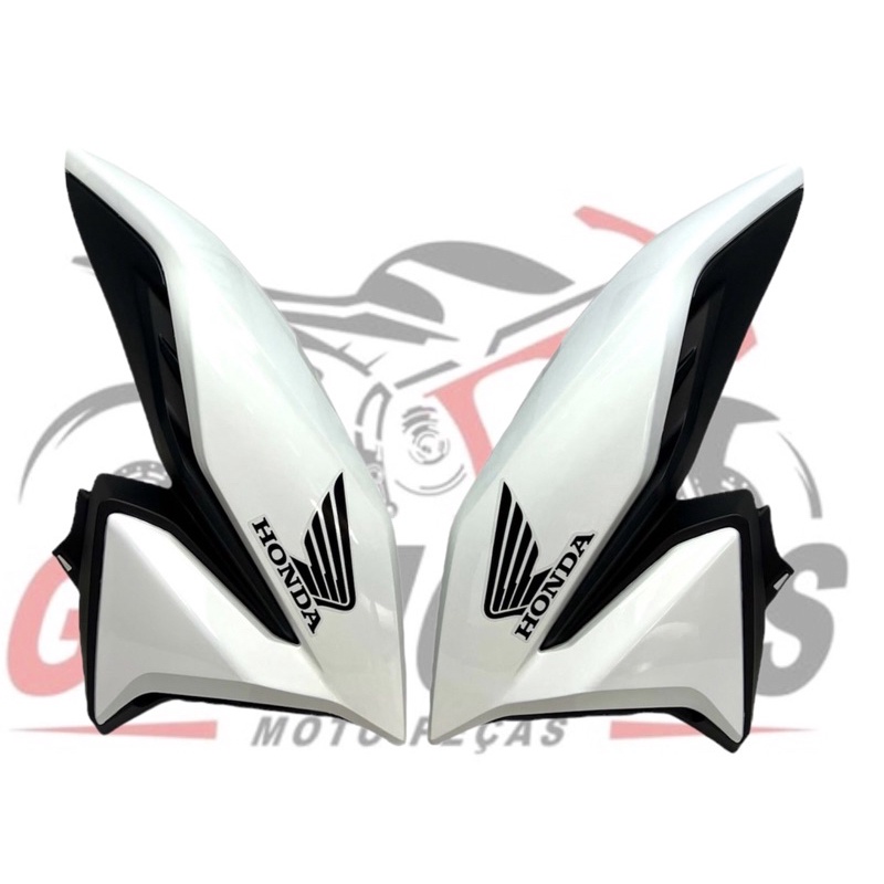 PAR DE ABAS E COMPLEMENTOS MOD HONDA CG TITAN160  2022 COM PARAFUSOS em Oferta na Shopee