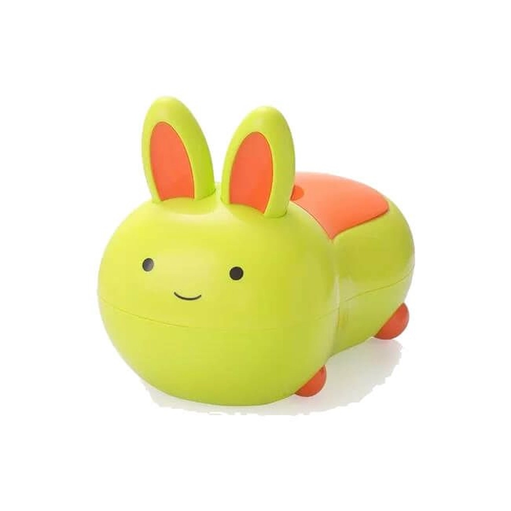 TRONINHO INFANTIL EM FORMA DE COELHO RABBITT POTTY VERDE COM LARANJA-BABYYUGA (BH-118VD-LJ)