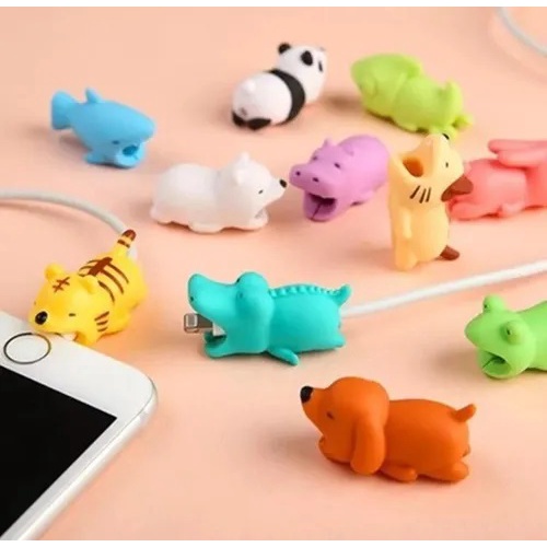 Protetor De Cabo USB De Animaizinhos, Bichos Celular Apple Android Xiaomi, ENVIO SORTIDO Várias cores e modelos