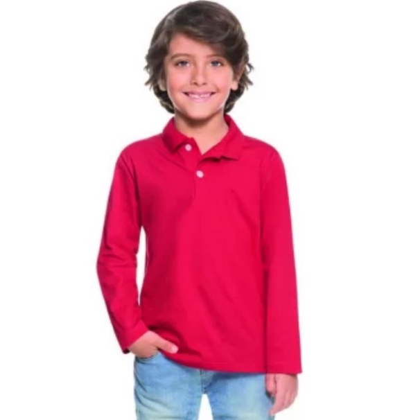 polo manga longa algodão meia estação blusa de frio