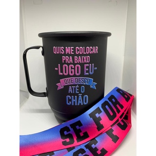 Caneca De Alumínio Personalizada De 850ml Com Tirante Incluso