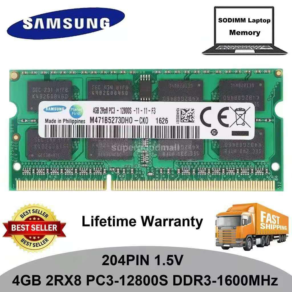 Samsung 4gb 2rx8 Pc3-12800S Ddr3-1600Mhz 204pin 1.5v Somblinm Laptop De  Memória Ram Notebook Ram | Shopee Brasil