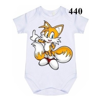 Roupa De Bebê Body Personalizado Sonic Tails N440 em Oferta na Shopee