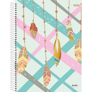 Caderno Espiral Universitário 10 matérias Capa Dura 160fls Bomd+ Feminino Sd