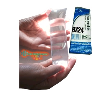 500 Saquinhos 6x24 Sacos Para Sacolé Gelinho Juju Dindim Gourmet Talheres PE De Baixa Densidade em Oferta na Shopee