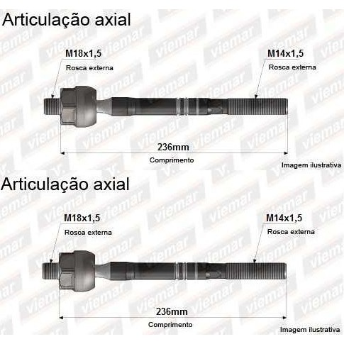 Braço Axial Articulador Setor New Fit City - Original Viemar