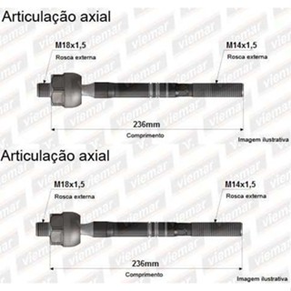 Braço Axial Articulador Setor New Fit City - Original Viemar em Oferta na Shopee