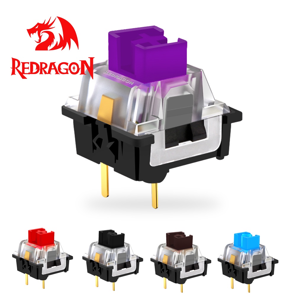 REDRAGON SMD RGB MX Interruptor 3Pin Clicky Linear Tátil Silenciosa Vermelho Azul Preto Marrom Roxo Switche Para Teclado Mecânico