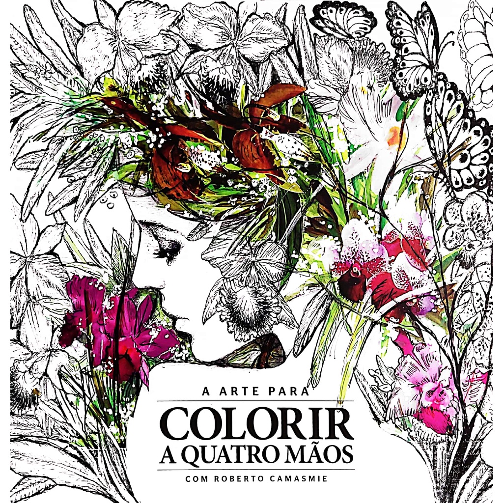 Livro De Colorir A Arte Para Colorir A Quatro Mãos - Arteterapia Antiestresse