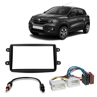 Kit Chicote Para Rádio + Antena + Moldura - Renault Kwid em Oferta na Shopee