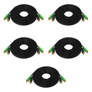 Kit Com 5 Cabos Rca 5m Tech One Profissional Blindado 4mm em Oferta na Shopee
