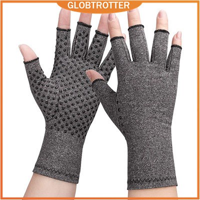Globetrotter mão pulso artrite dores alívio compressão quente ciclismo luvas para esportes ao ar livre cinza em Oferta na Shopee
