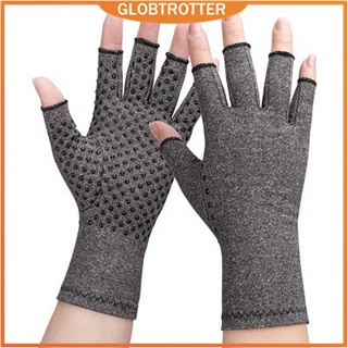 Globetrotter mão pulso artrite dores alívio compressão quente ciclismo luvas para esportes ao ar livre cinza em Oferta na Shopee