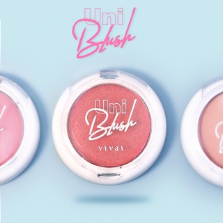 Uni Blush Vivai Blush Facial Alta Cobertura Longa Duração Pigmentação leve a média