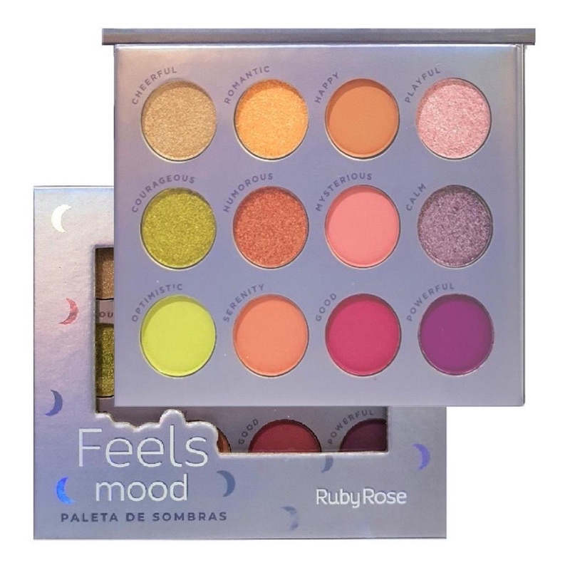 PALETA DE SOMBRAS FEELS MOOD HB RUBY ROSE Shopee Brasil