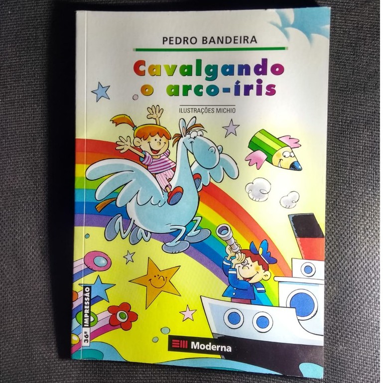 livro - cavalgando o arco iris - pedro bandeira | Shopee Brasil