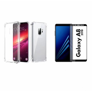Kit Película De Vidro 9D Samsung Galaxy A8 2018/A8 Plus + Capa Capinha Case Air Bag