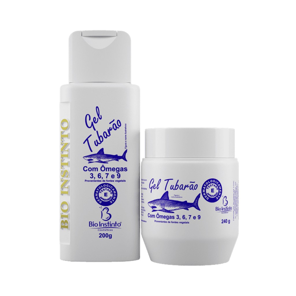 Gel para Massagem Tubarão c/ Ômegas 3,6,7 e 9  - 200 gr - Bio Instinto
