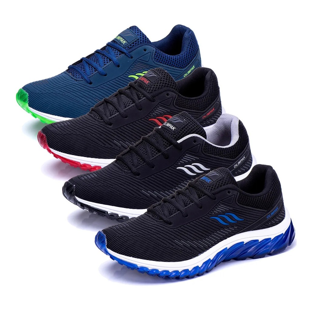 Kit 4 Tênis Masculino Olimpak Esportivo Academia em Oferta na Shopee