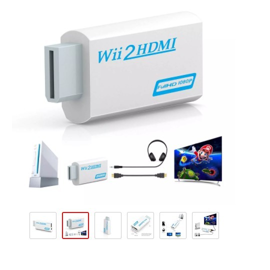 Adaptador HDMI Para Nintendo Wii Wii2HDMI Som e Imagem HD