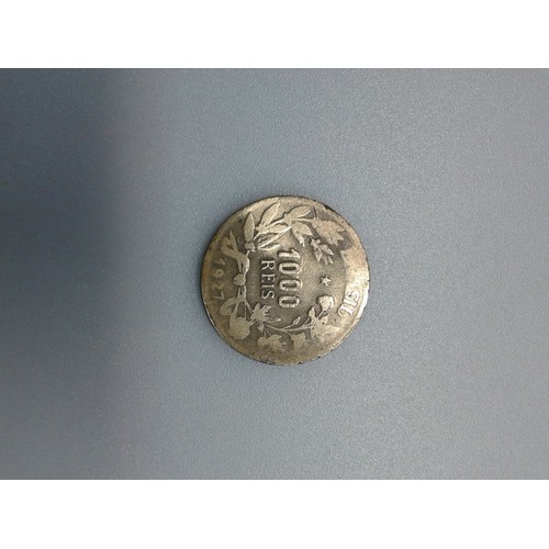 Moeda Brasil 1000 Reis 1927 Carimbo Condor Varig