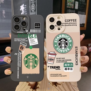 Para Xiaomi Redmi Nota 12 11 Pro 5G 11S 10 4G 10S 10C 9C A1 Capa Protetora De Borda Quadrada Starbucks Len