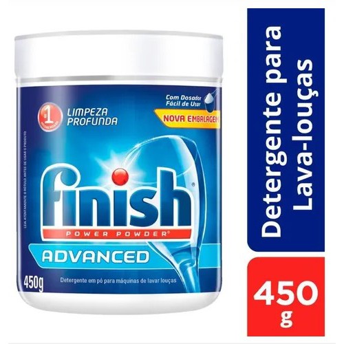 Finish Detergente LAVA LOUÇAS Em Pó 450g Limpeza Profunda em Oferta na Shopee