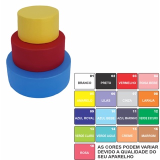 Bolo Fake Pronto Para Decorar Cores A Sua Escolha Moldado No Eva Sem Emenda